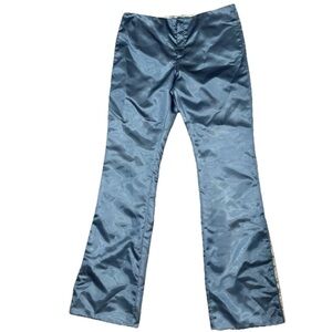 Acne Studios Satin Trousers In Azure Blue 48